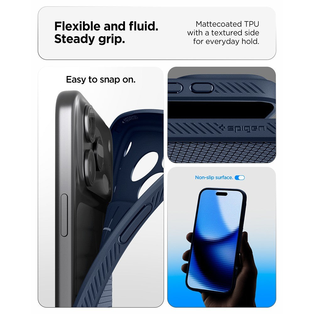 Spigen iPhone 17 Pro Max/iPhone 18 Pro Max Deksel Liquid Air Navy Blue