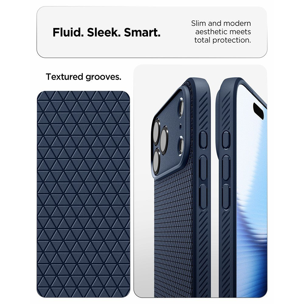 Spigen iPhone 17 Pro Max/iPhone 18 Pro Max Deksel Liquid Air Navy Blue