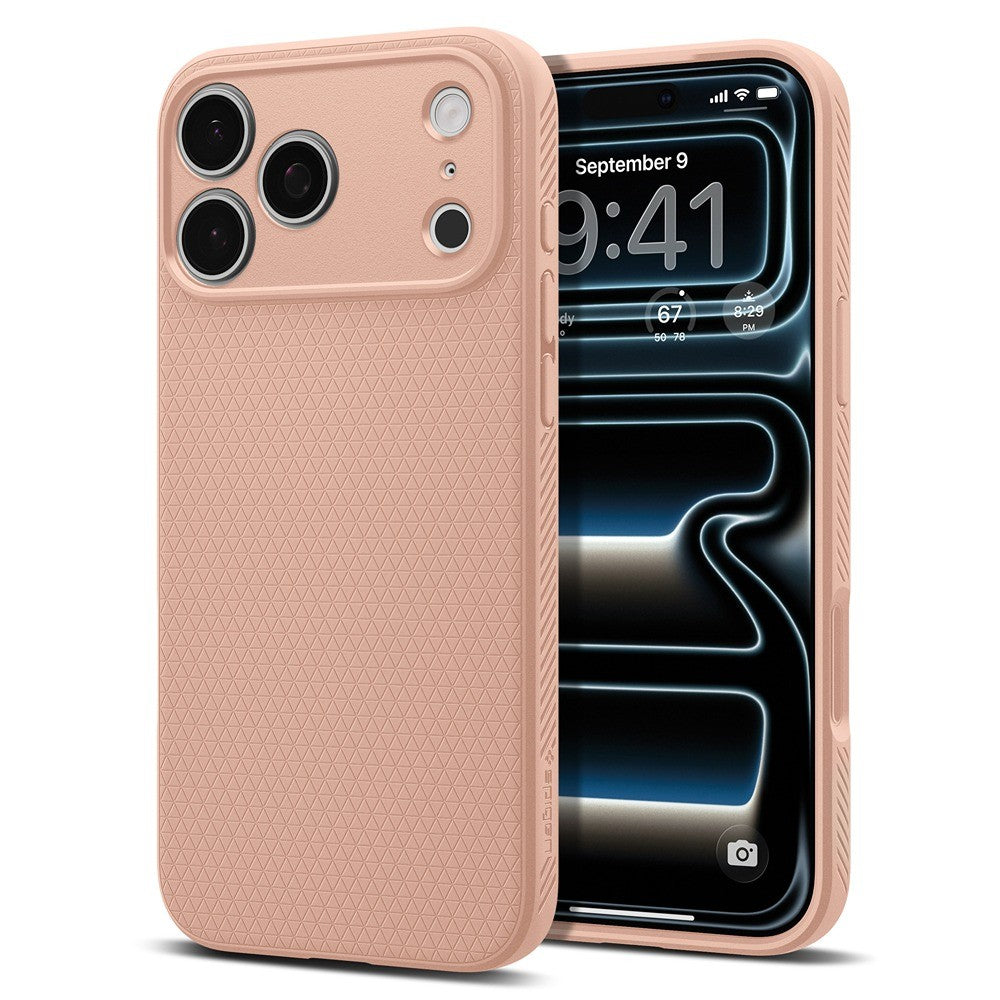 Spigen iPhone 17 Pro Max/iPhone 18 Pro Max Deksel Liquid Air Rose Titan