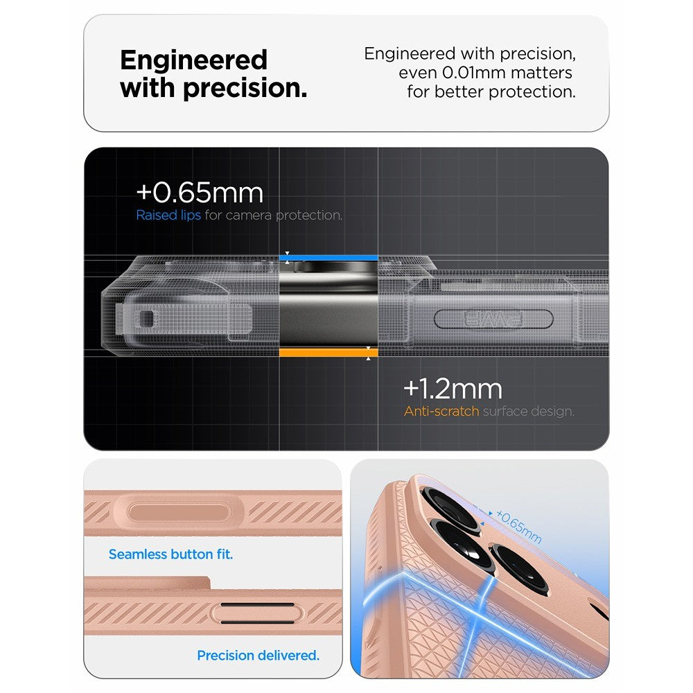 Spigen iPhone 17 Pro Max/iPhone 18 Pro Max Deksel Liquid Air Rose Titan