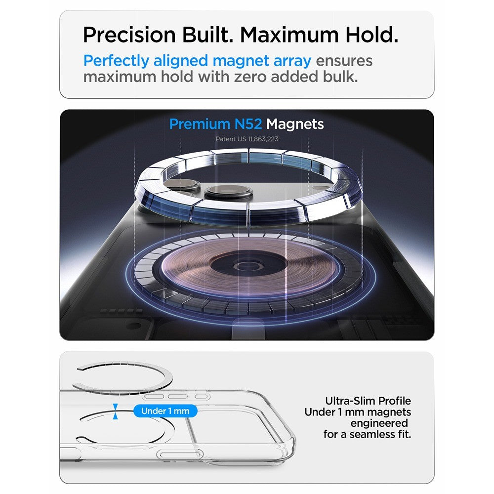 Spigen iPhone 17 Pro Max/iPhone 18 Pro Max Deksel Liquid Crystal MagFit Clear White