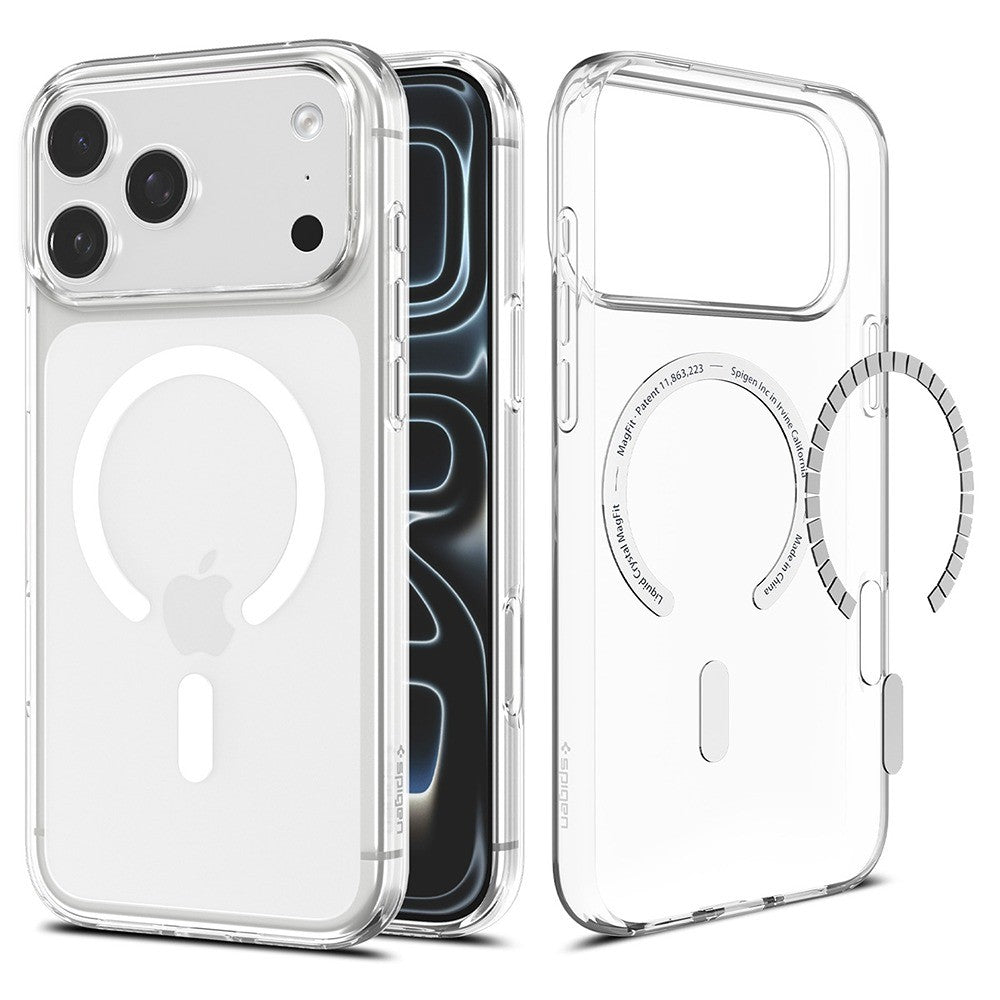 Spigen iPhone 17 Pro Max/iPhone 18 Pro Max Deksel Liquid Crystal MagFit Clear White