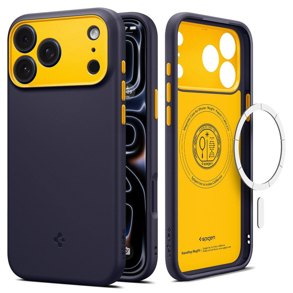 Spigen iPhone 17 Pro Max/iPhone 18 Pro Max Deksel Nano Pop MagFit Blueberry Navy