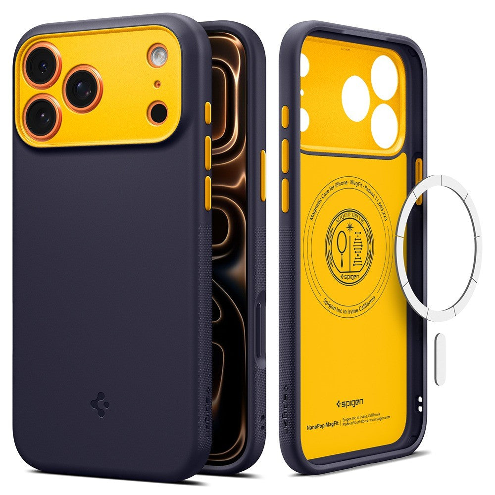 Spigen iPhone 17 Pro Max/iPhone 18 Pro Max Deksel Nano Pop MagFit Blueberry Navy