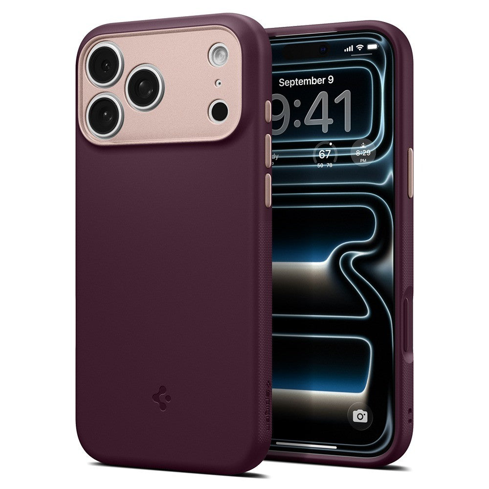 Spigen iPhone 17 Pro Max/iPhone 18 Pro Max Deksel Nano Pop MagFit Burgundy Bean