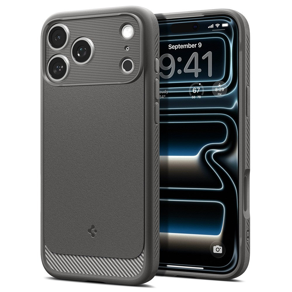 Spigen iPhone 17 Pro Max/iPhone 18 Pro Max Deksel Rugged Armor MagFit Grå