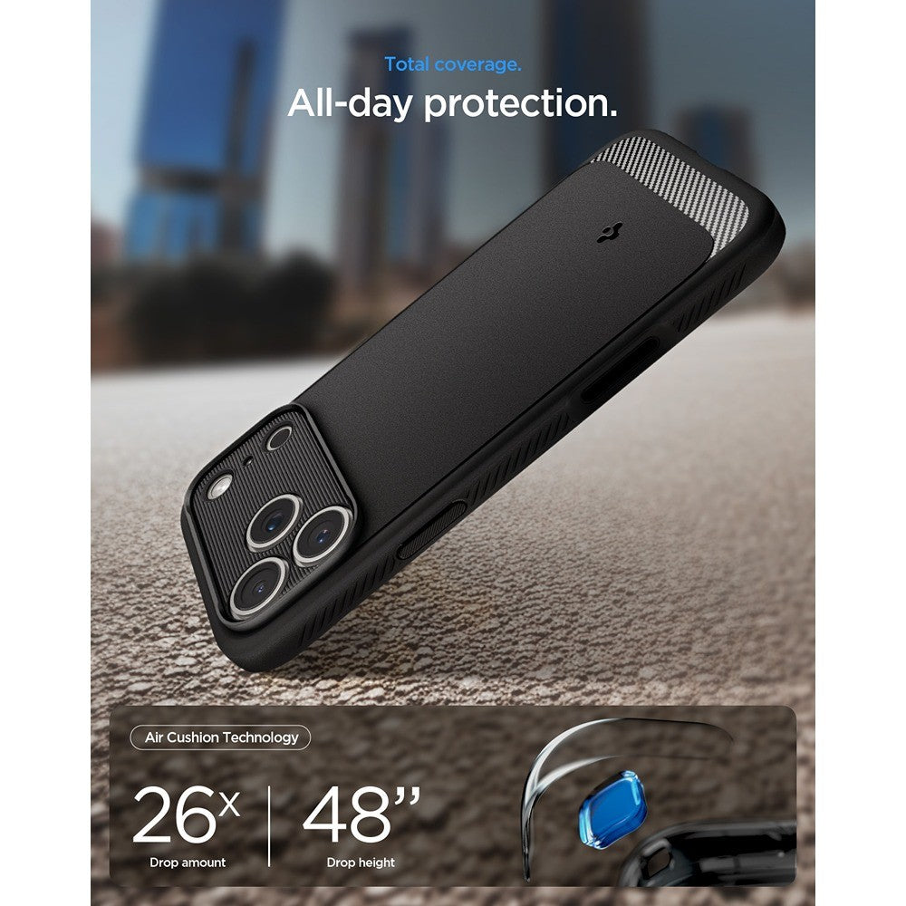 Spigen iPhone 17 Pro Max/iPhone 18 Pro Max Deksel Rugged Armor MagFit Matte Black