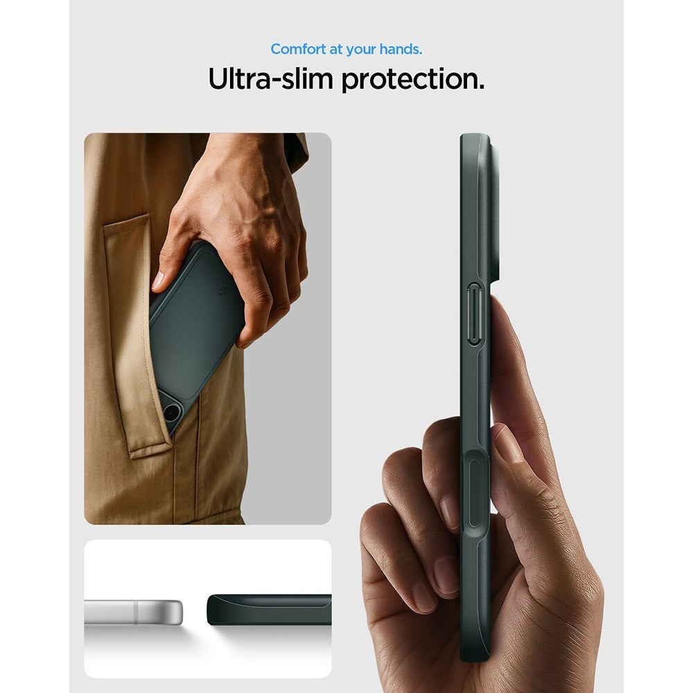 Spigen iPhone 17 Pro Max/iPhone 18 Pro Max Deksel Thin Fit MagFit Abyss Green