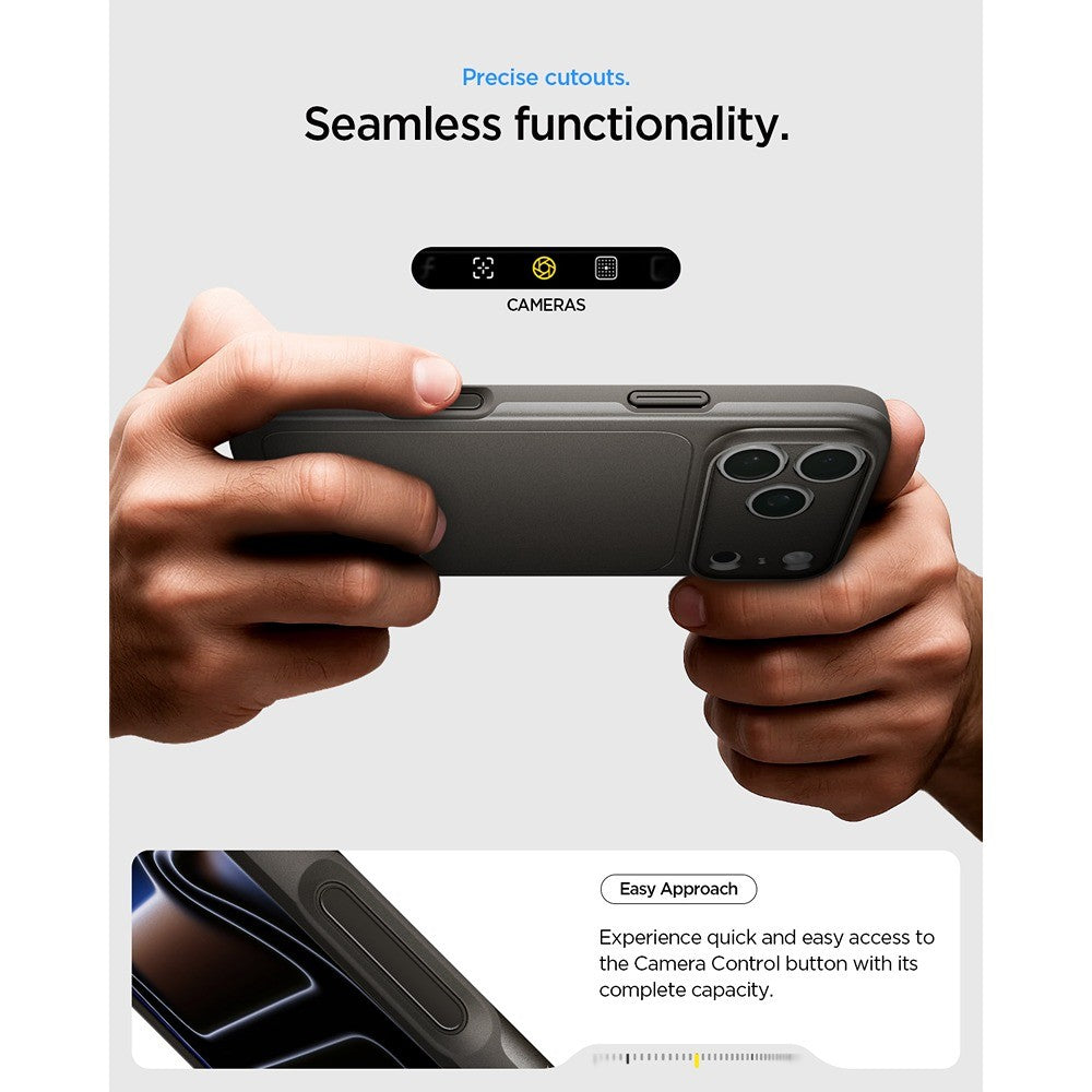 Spigen iPhone 17 Pro Max/iPhone 18 Pro Max Deksel Thin Fit MagFit Gunmetal