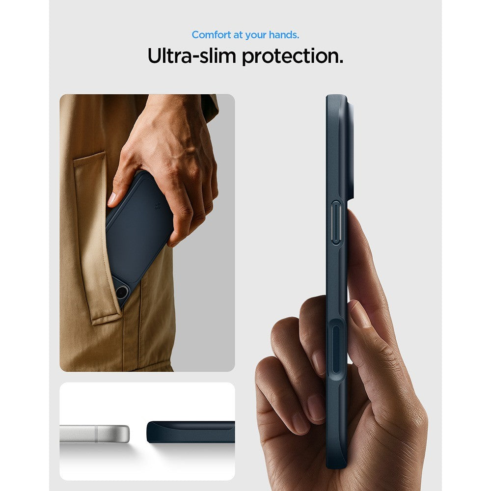 Spigen iPhone 17 Pro Max/iPhone 18 Pro Max Deksel Thin Fit MagFit Metal Slate