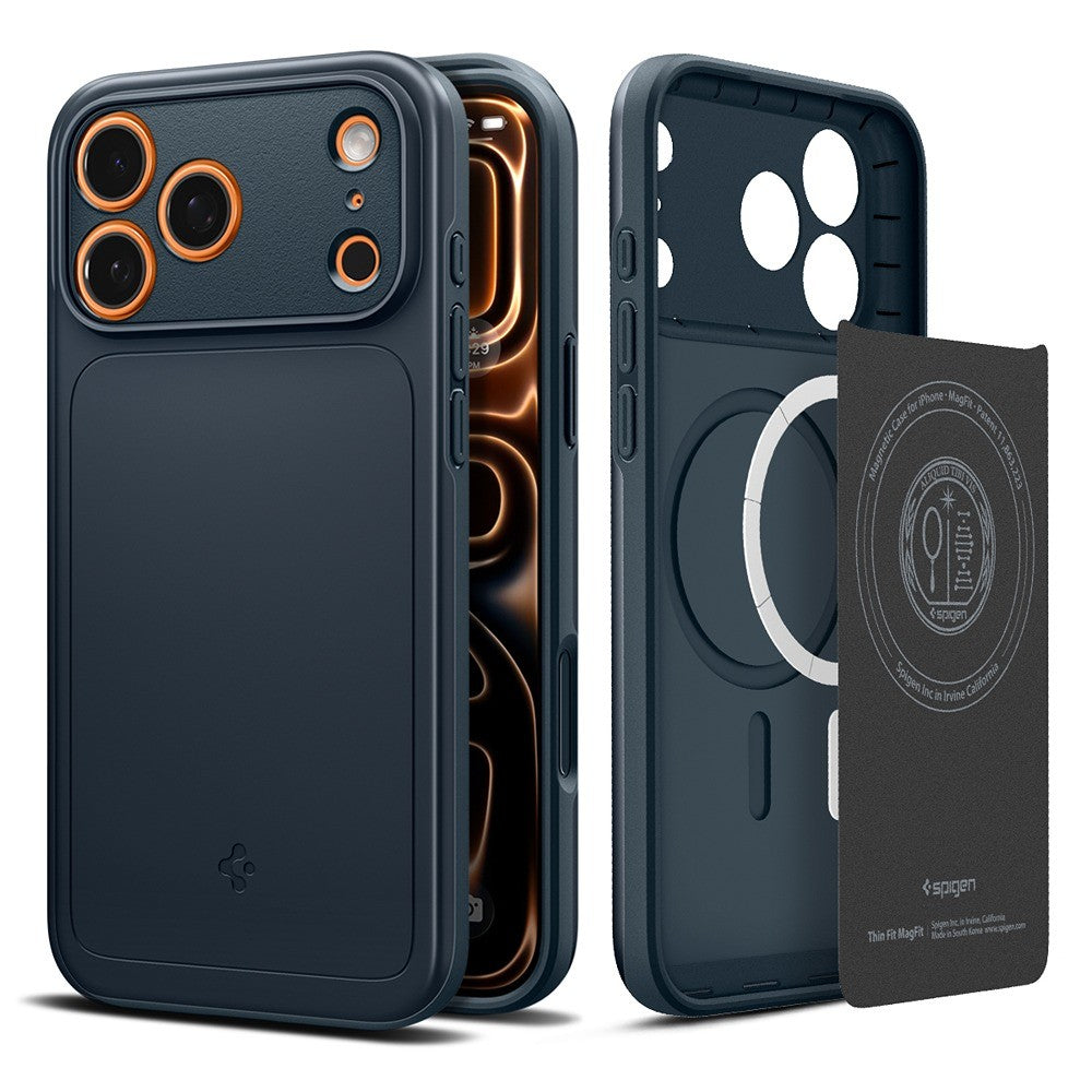 Spigen iPhone 17 Pro Max/iPhone 18 Pro Max Deksel Thin Fit MagFit Metal Slate