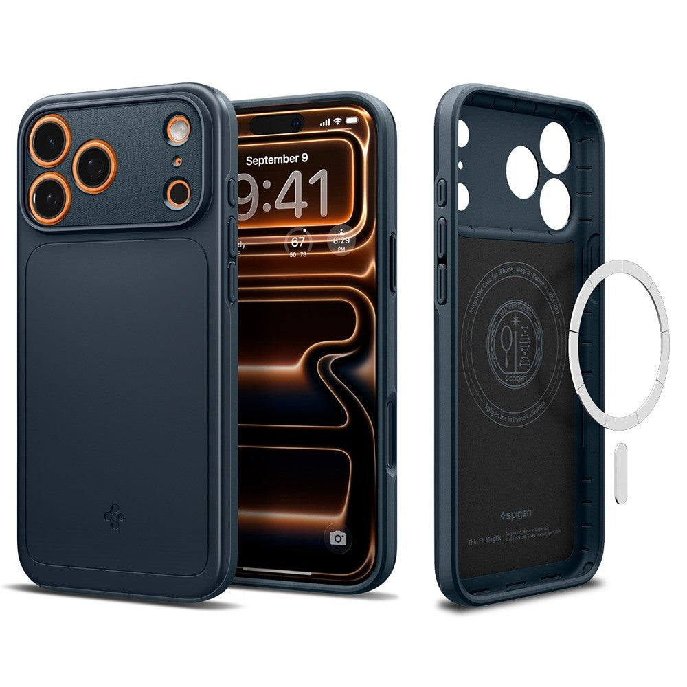Spigen iPhone 17 Pro Max/iPhone 18 Pro Max Deksel Thin Fit MagFit Metal Slate