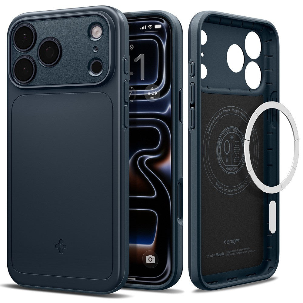 Spigen iPhone 17 Pro Max/iPhone 18 Pro Max Deksel Thin Fit MagFit Metal Slate