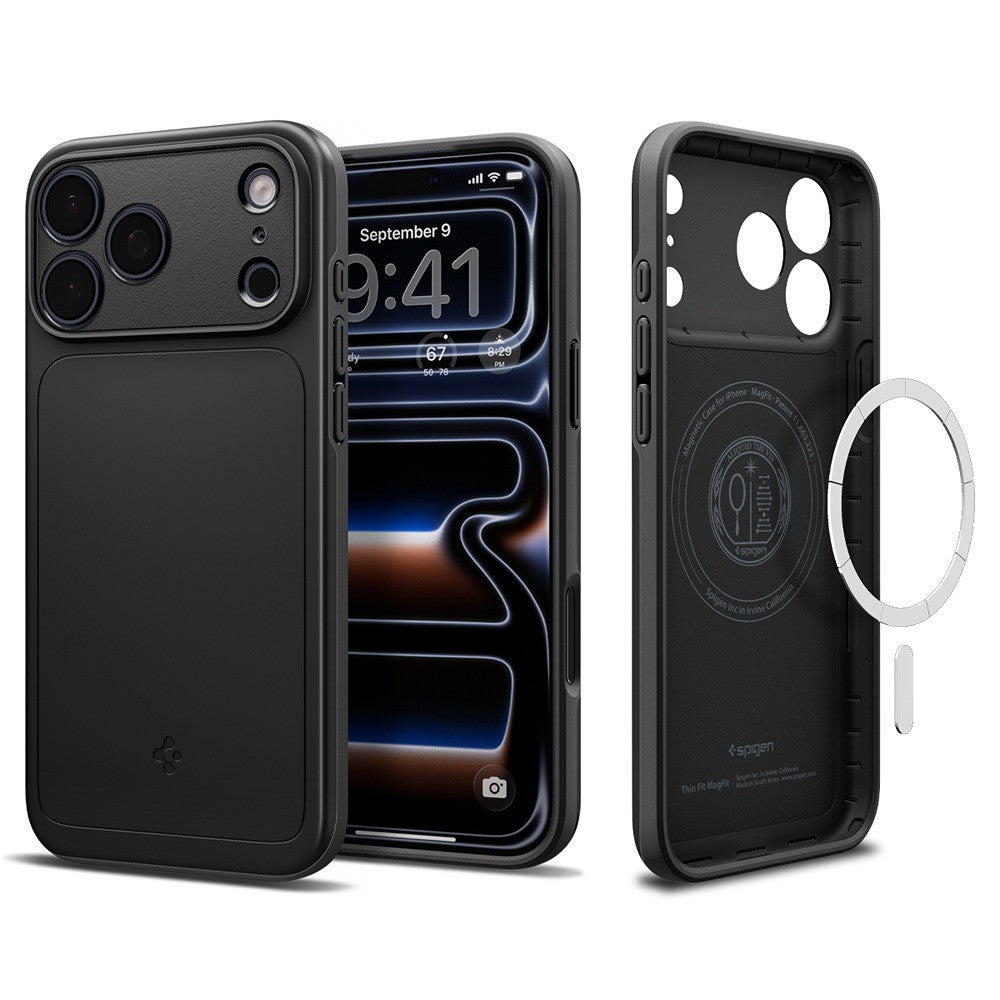 Spigen iPhone 17 Pro Max/iPhone 18 Pro Max Deksel Thin Fit MagFit Svart