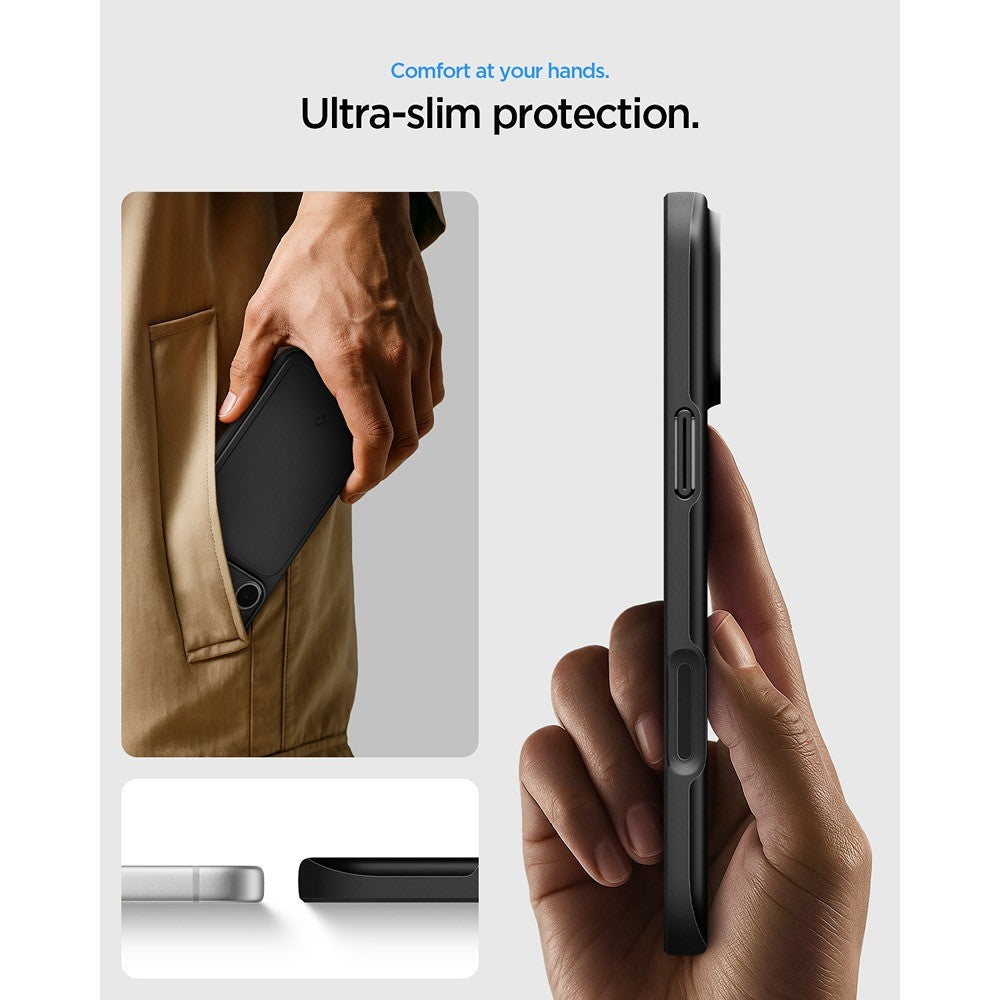 Spigen iPhone 17 Pro Max/iPhone 18 Pro Max Deksel Thin Fit MagFit Svart