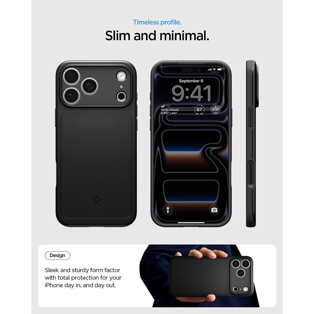 Spigen iPhone 17 Pro Max/iPhone 18 Pro Max Deksel Thin Fit MagFit Svart