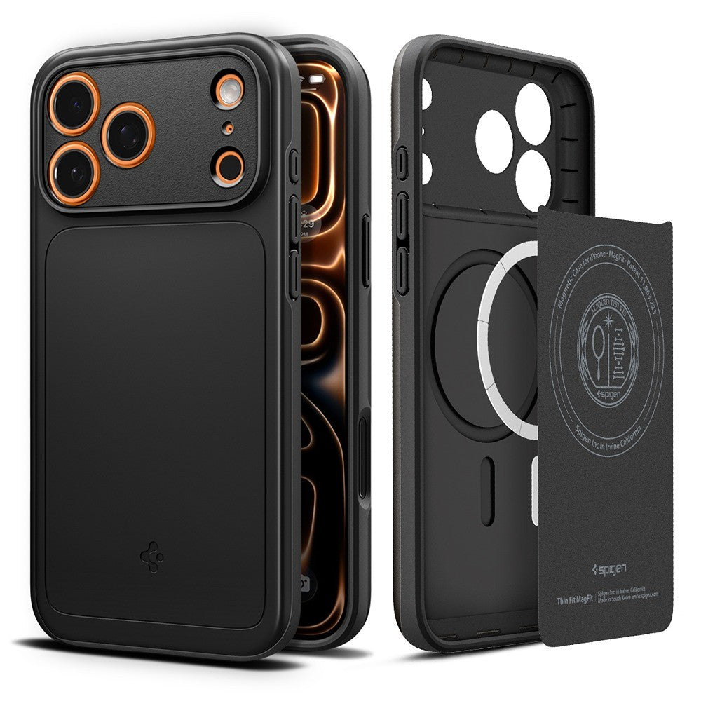 Spigen iPhone 17 Pro Max/iPhone 18 Pro Max Deksel Thin Fit MagFit Svart