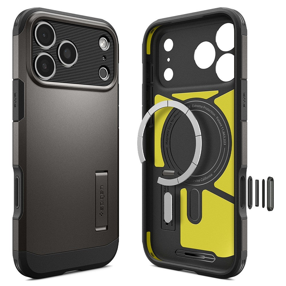 Spigen iPhone 17 Pro Max/iPhone 18 Pro Max Deksel Tough Armor T MagFit Gunmetal