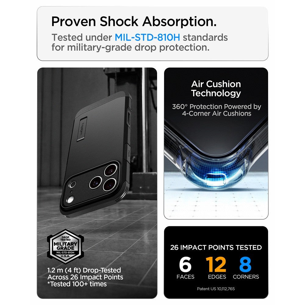Spigen iPhone 17 Pro Max/iPhone 18 Pro Max Deksel Tough Armor T MagFit Svart