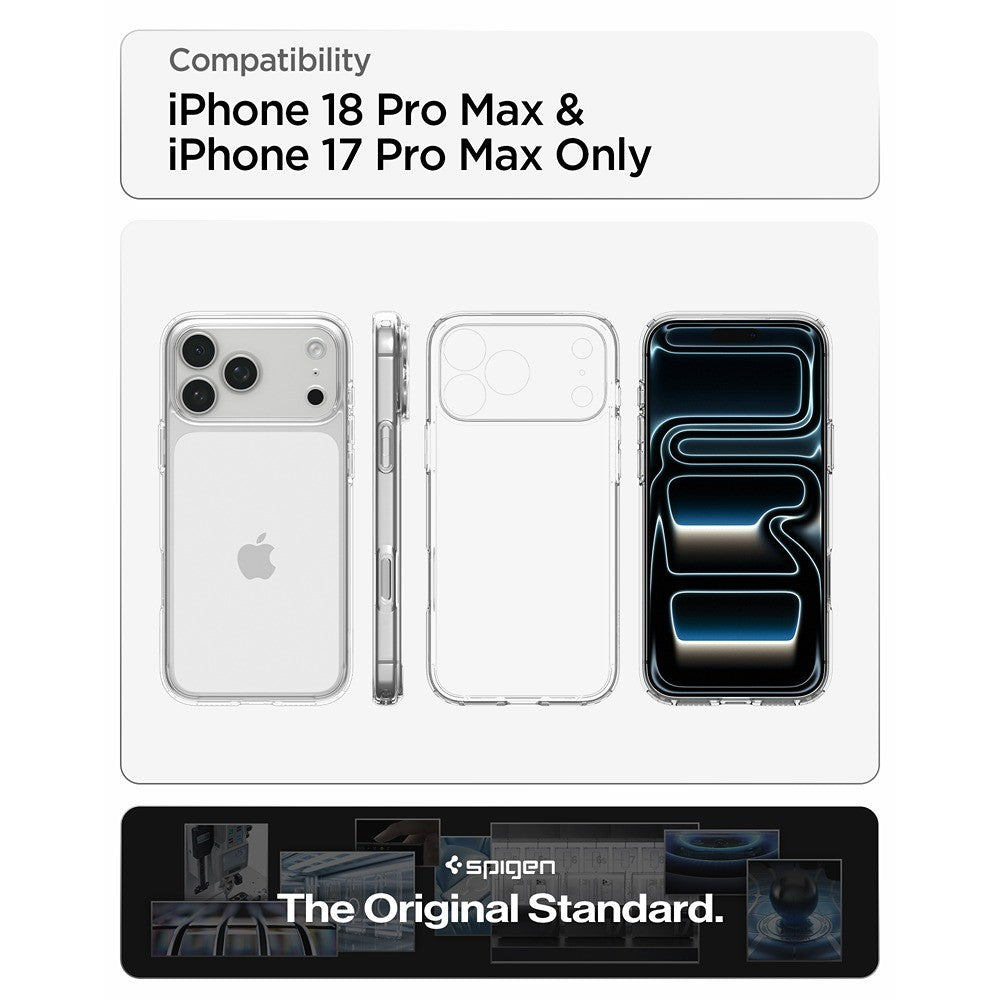 Spigen iPhone 17 Pro Max/iPhone 18 Pro Max Deksel Ultra Hybrid Crystal Clear