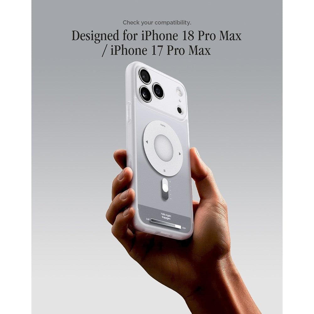 Spigen iPhone 17 Pro Max/iPhone 18 Pro Max Deksel Ultra Hybrid MagFit Classic Sølv