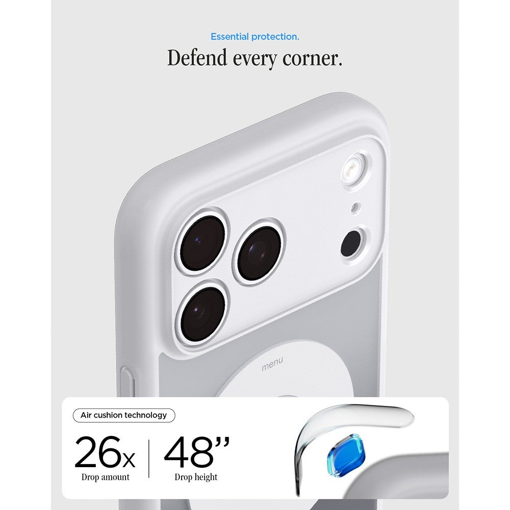 Spigen iPhone 17 Pro Max/iPhone 18 Pro Max Deksel Ultra Hybrid MagFit Classic Sølv