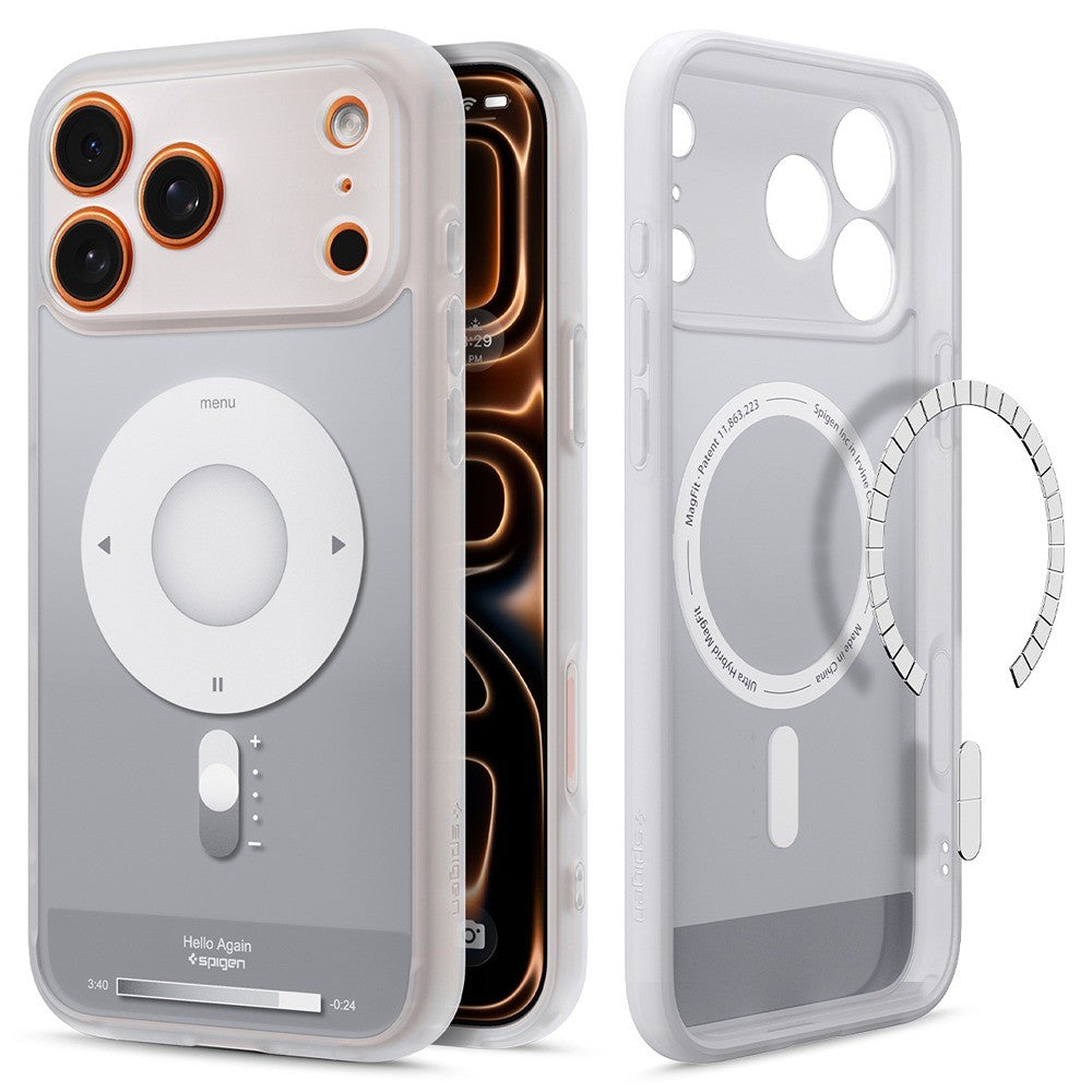 Spigen iPhone 17 Pro Max/iPhone 18 Pro Max Deksel Ultra Hybrid MagFit Classic Sølv