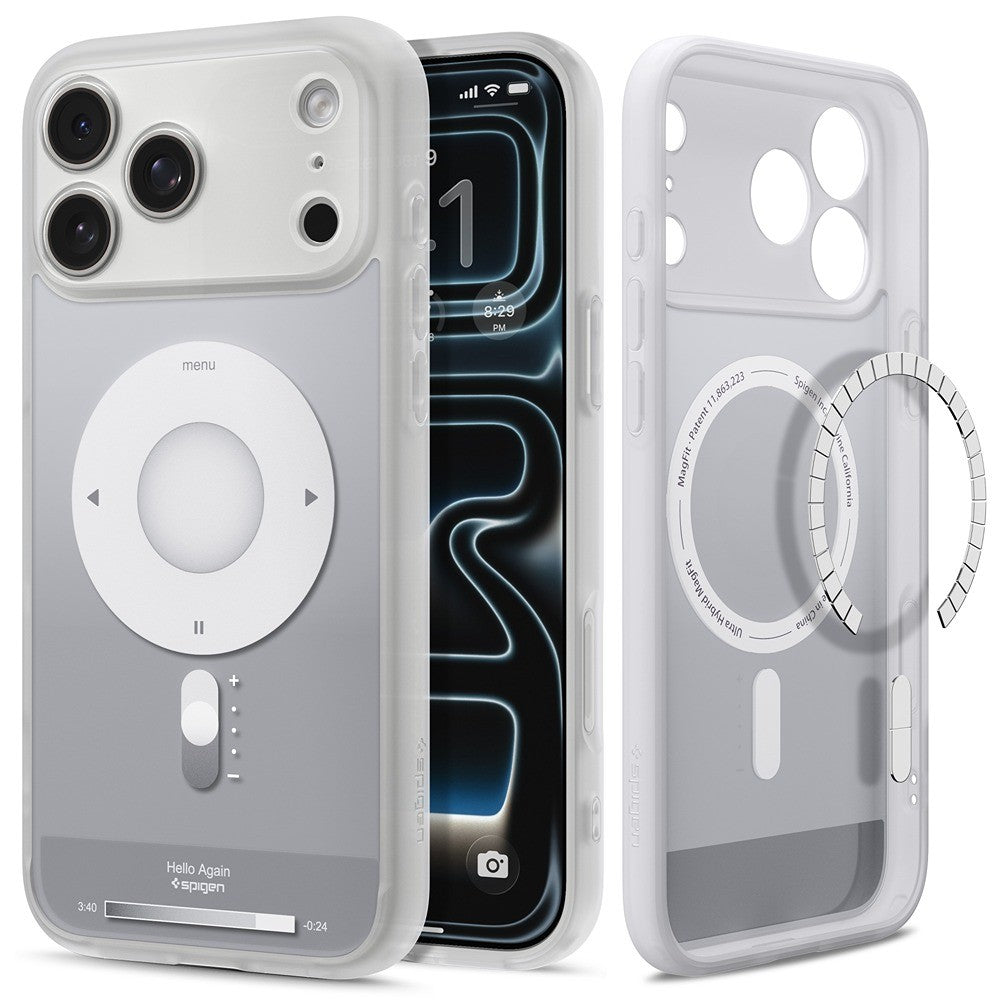 Spigen iPhone 17 Pro Max/iPhone 18 Pro Max Deksel Ultra Hybrid MagFit Classic Sølv