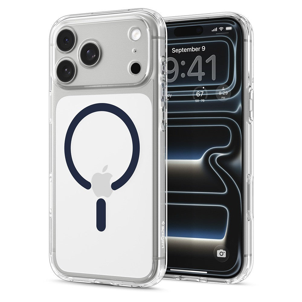 Spigen iPhone 17 Pro Max/iPhone 18 Pro Max Deksel Ultra Hybrid MagFit Clear Deep Blue