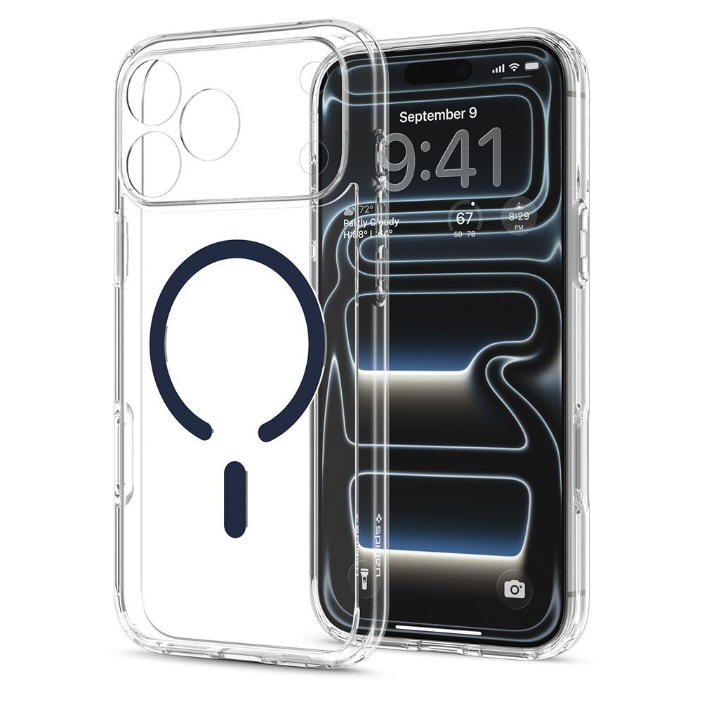 Spigen iPhone 17 Pro Max/iPhone 18 Pro Max Deksel Ultra Hybrid MagFit Clear Deep Blue
