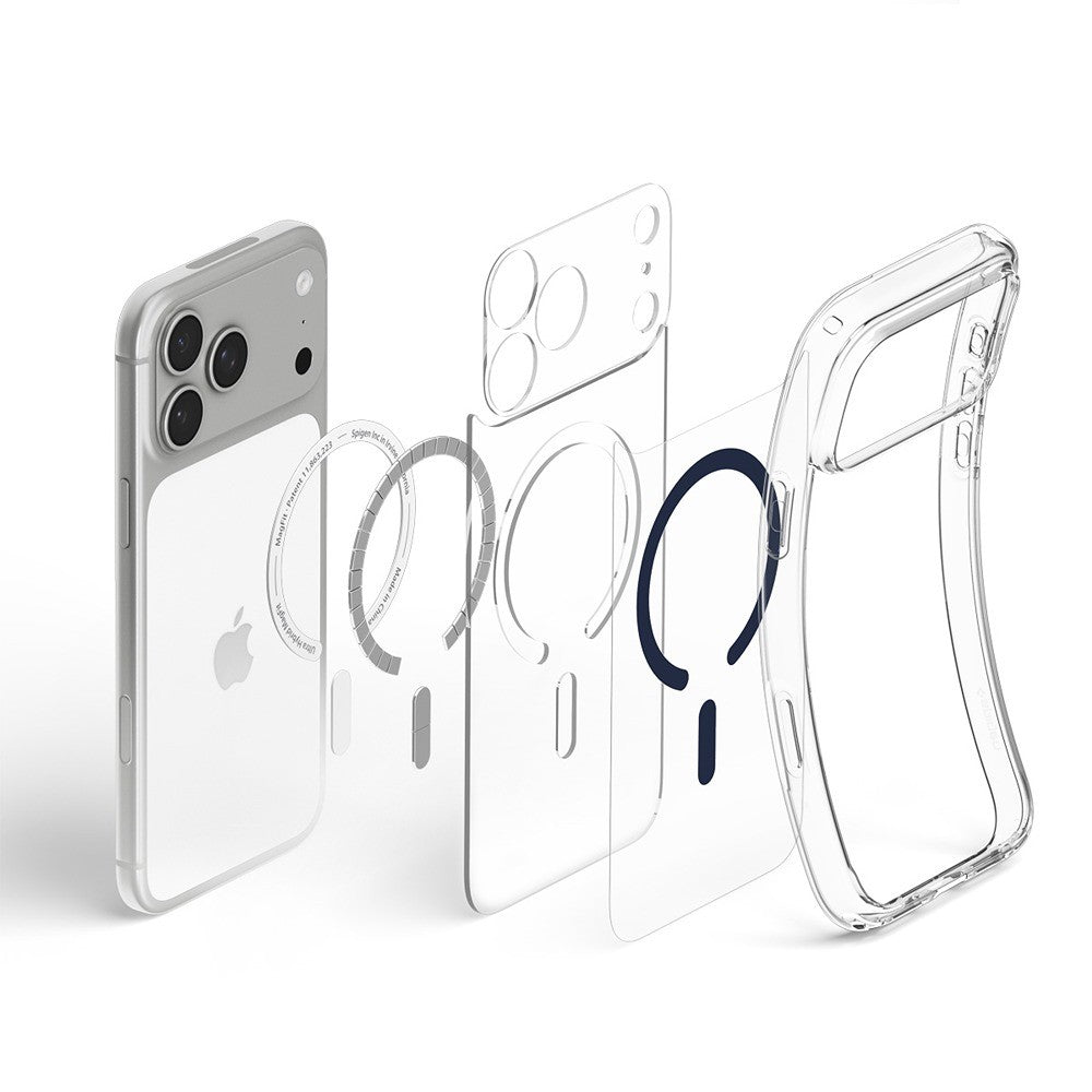 Spigen iPhone 17 Pro Max/iPhone 18 Pro Max Deksel Ultra Hybrid MagFit Clear Deep Blue