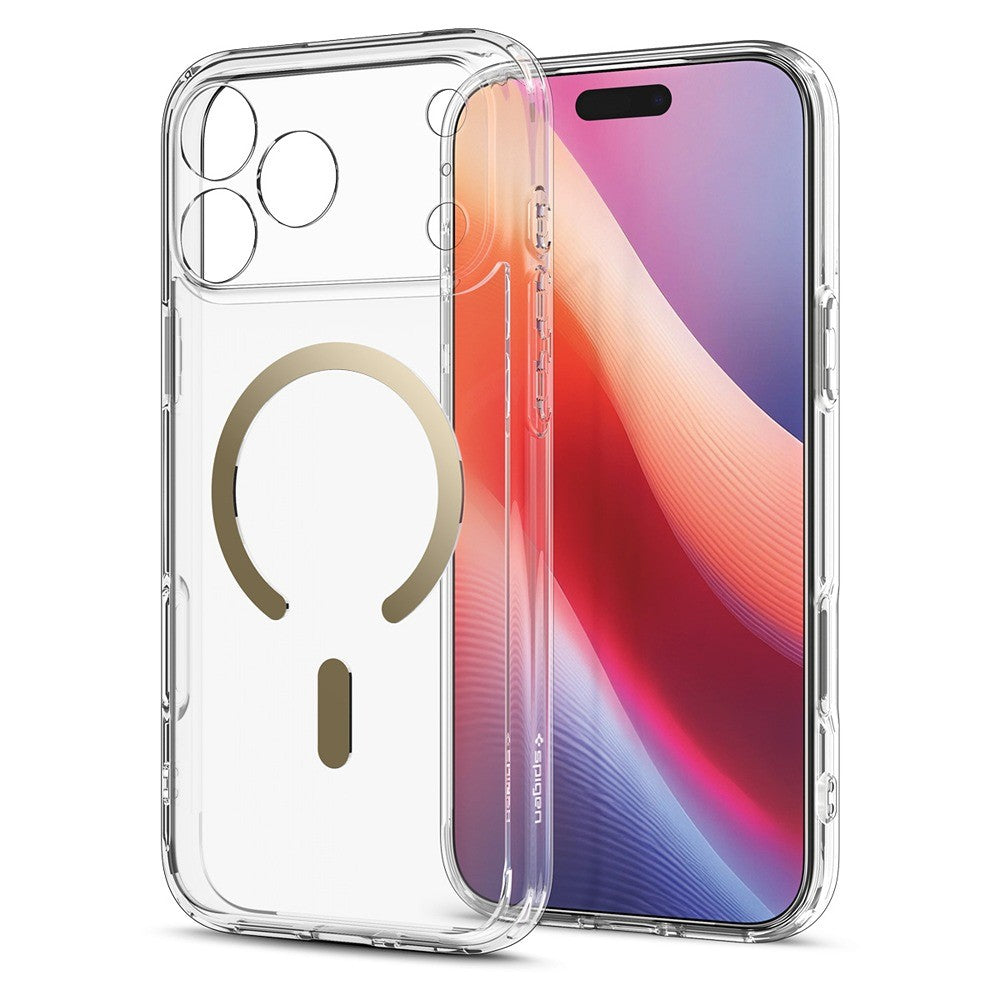 Spigen iPhone 17 Pro Max/iPhone 18 Pro Max Deksel Ultra Hybrid MagFit Clear Gold