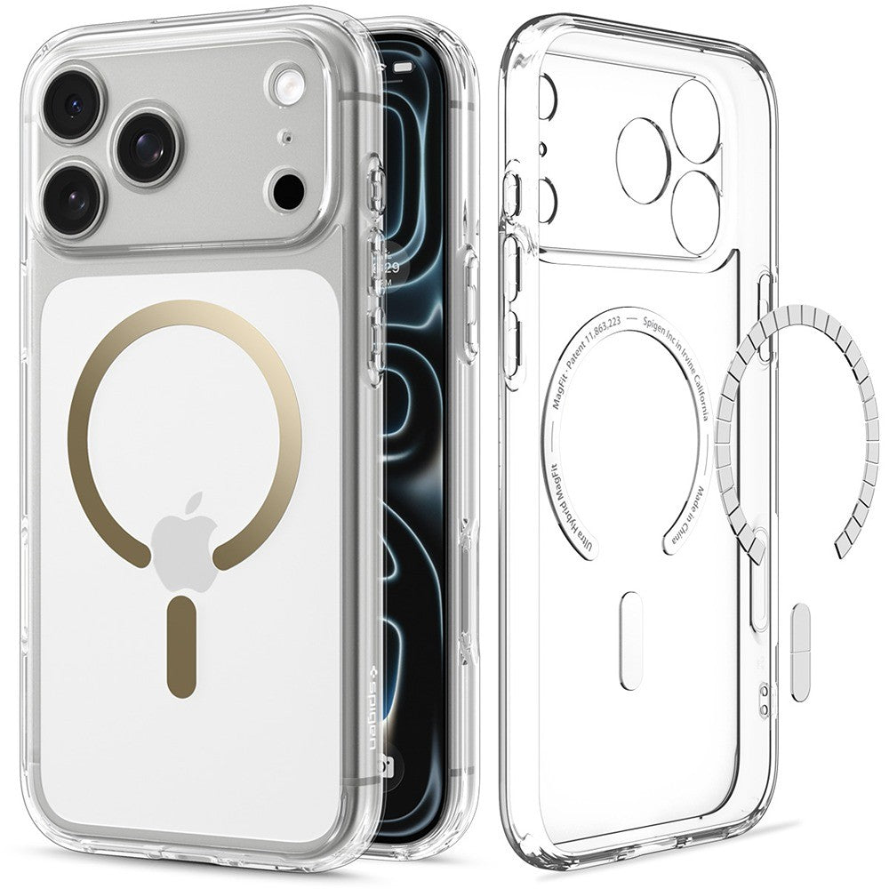 Spigen iPhone 17 Pro Max/iPhone 18 Pro Max Deksel Ultra Hybrid MagFit Clear Gold