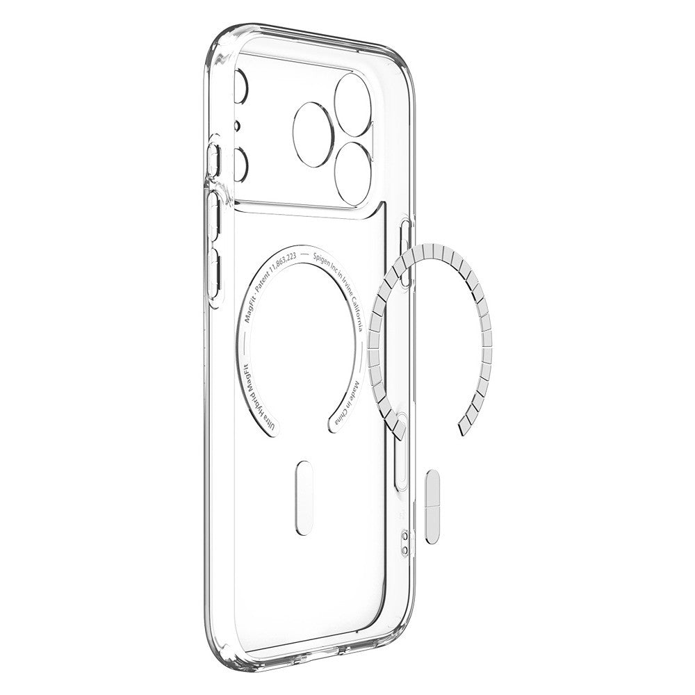 Spigen iPhone 17 Pro Max/iPhone 18 Pro Max Deksel Ultra Hybrid MagFit Clear Graphite
