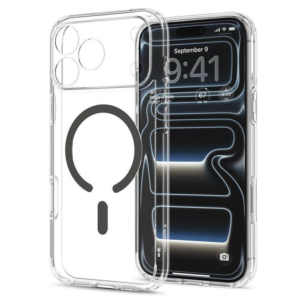 Spigen iPhone 17 Pro Max/iPhone 18 Pro Max Deksel Ultra Hybrid MagFit Clear Graphite