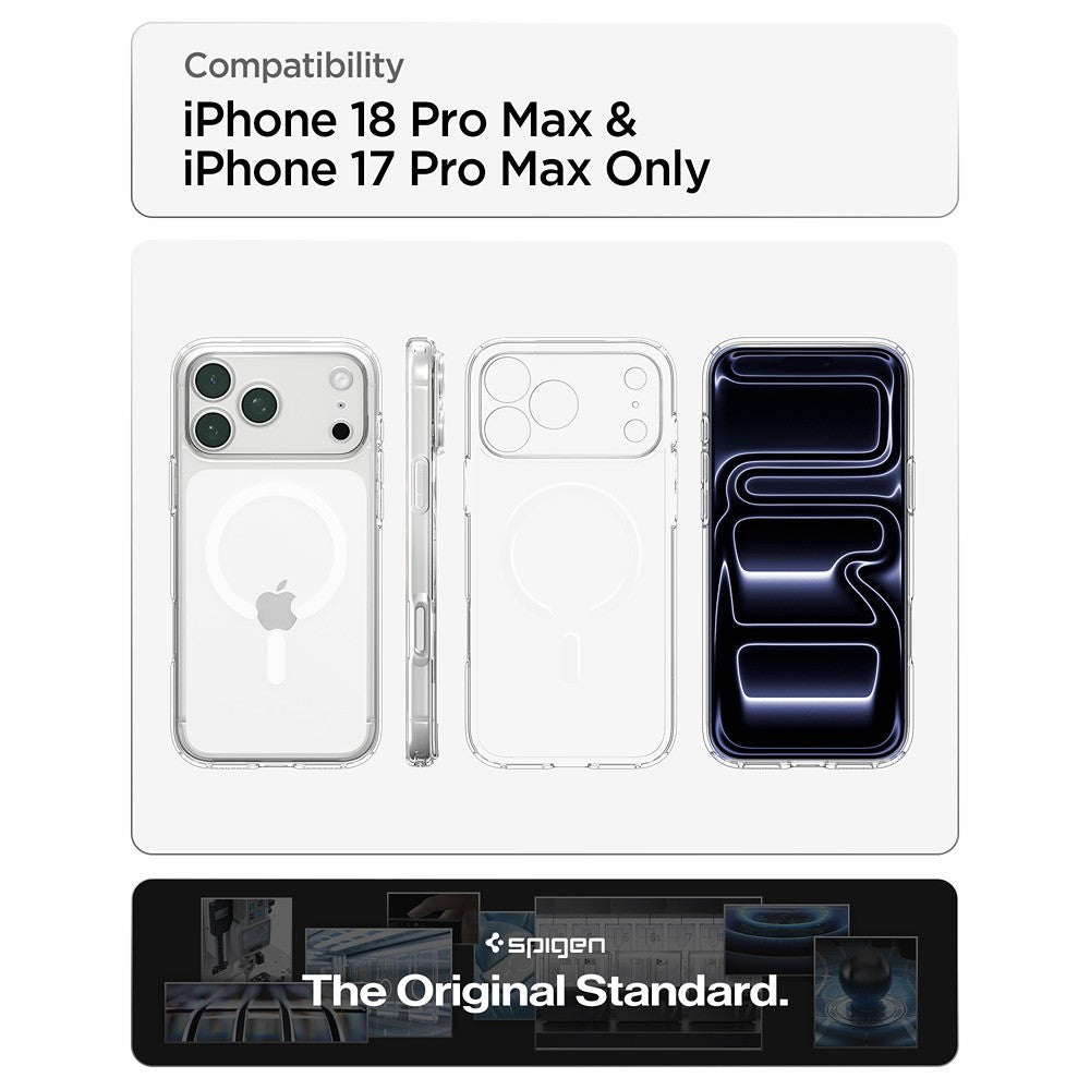 Spigen iPhone 17 Pro Max/iPhone 18 Pro Max Deksel Ultra Hybrid MagFit Clear White