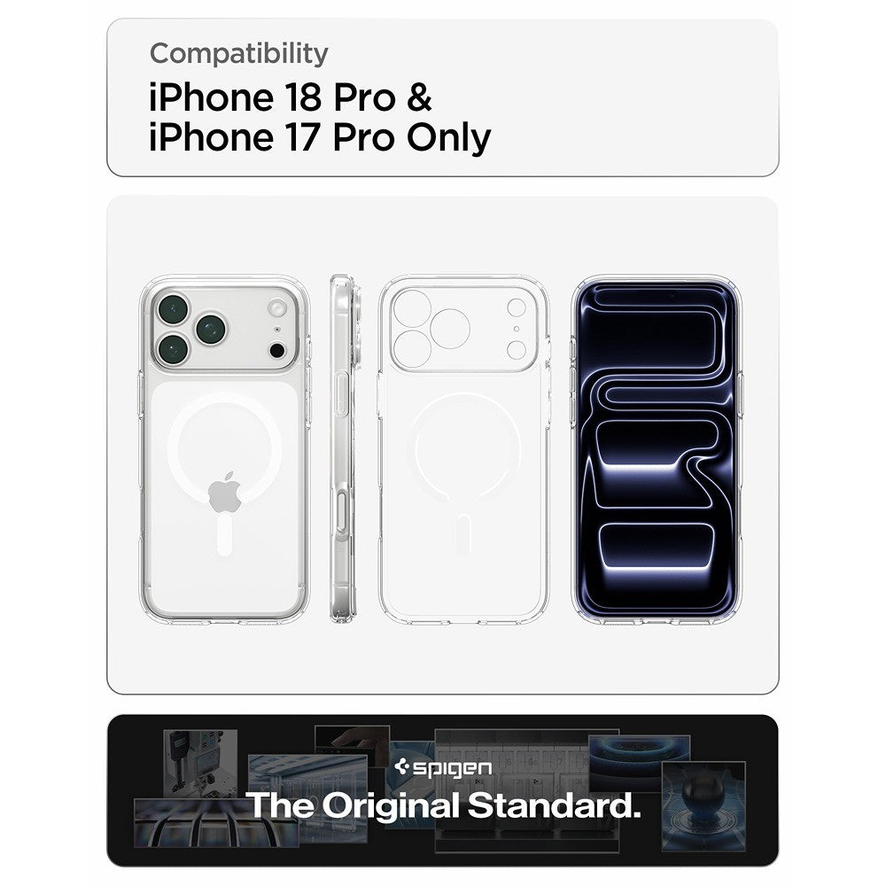Spigen iPhone 17 Pro Max/iPhone 18 Pro Max Deksel Ultra Hybrid MagFit Clear White
