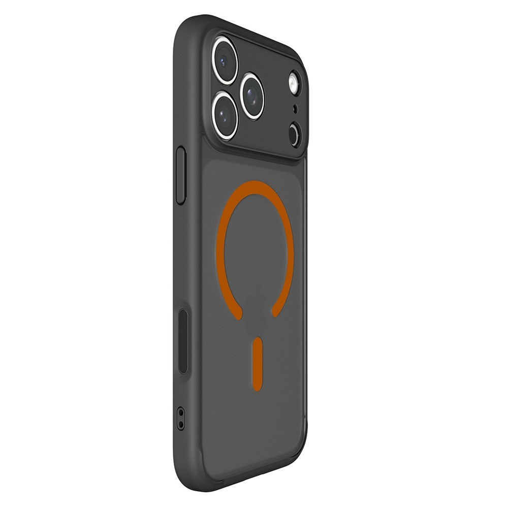 Spigen iPhone 17 Pro Max/iPhone 18 Pro Max Deksel Ultra Hybrid MagFit Frost Black Oransje