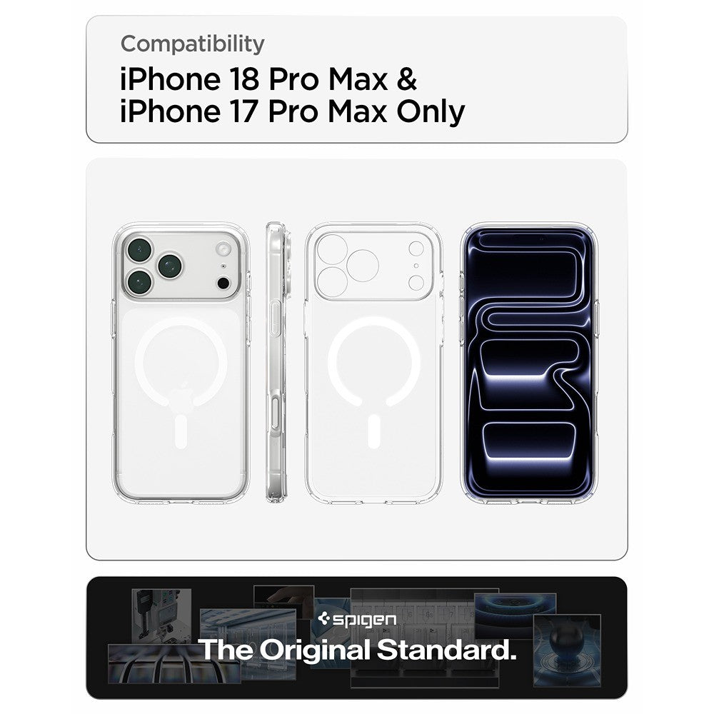 Spigen iPhone 17 Pro Max/iPhone 18 Pro Max Deksel Ultra Hybrid MagFit Frost White