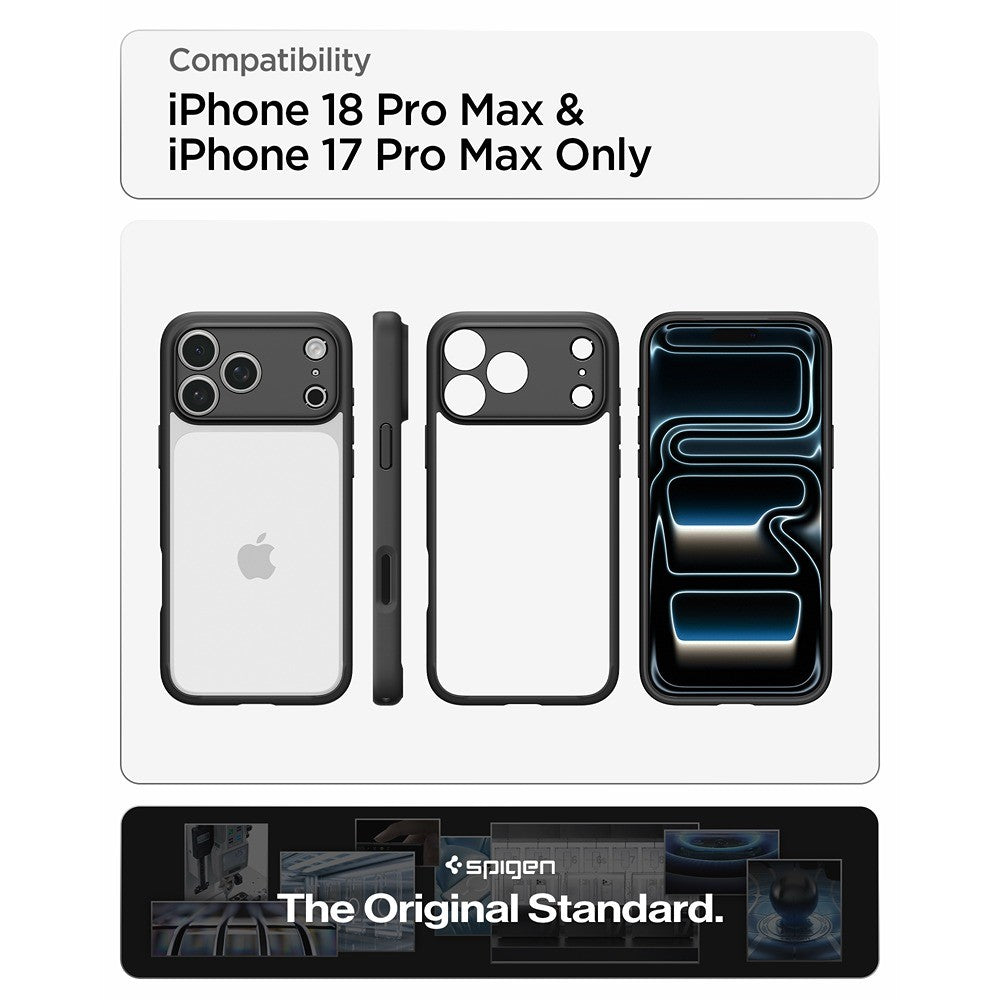 Spigen iPhone 17 Pro Max/iPhone 18 Pro Max Deksel Ultra Hybrid Matte Black