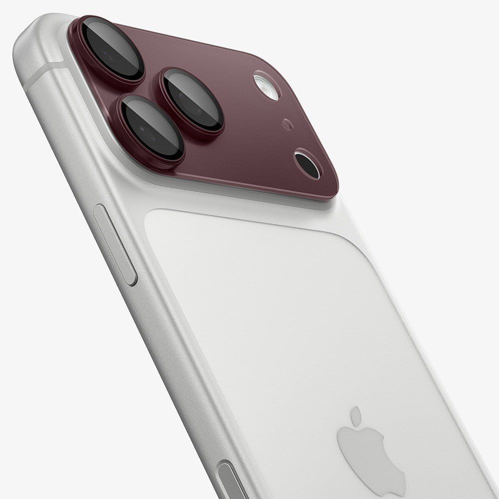 Spigen iPhone 18 Pro Linsebeskyttelse Glas.tR EZ Fit Optik Pro XL mørk kirsebær