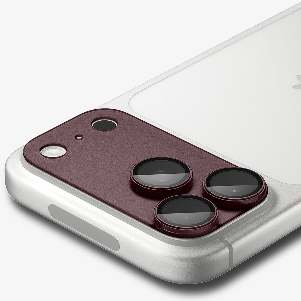 Spigen iPhone 18 Pro Linsebeskyttelse Glas.tR EZ Fit Optik Pro XL mørk kirsebær