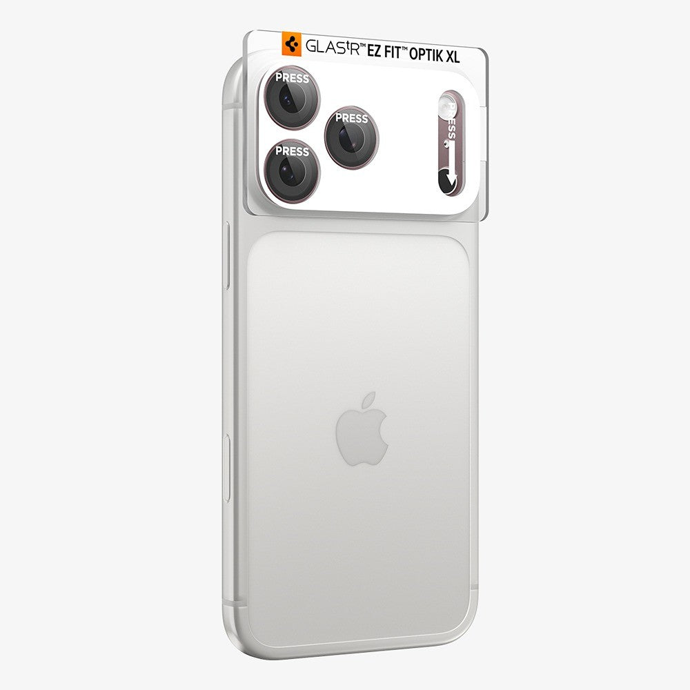Spigen iPhone 18 Pro Linsebeskyttelse Glas.tR EZ Fit Optik Pro XL mørk kirsebær