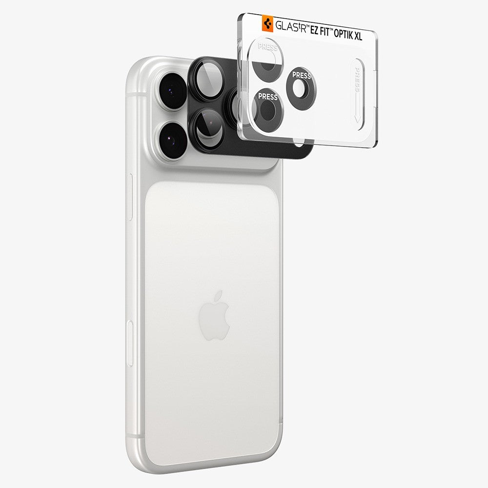 Spigen iPhone 18 Pro Linsebeskyttelse Glas.tR EZ Fit Optik Pro XL mørkegrå