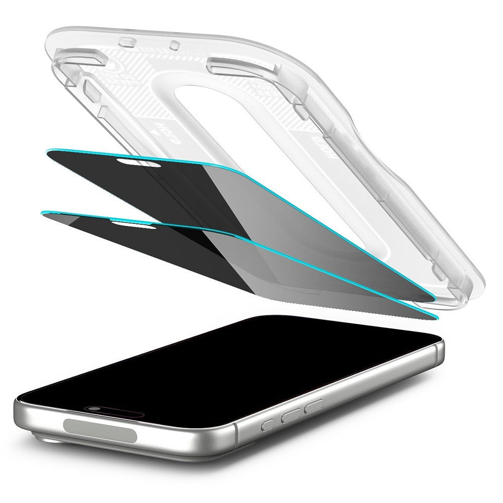 Spigen iPhone 18 Pro Max Skjermbeskytter Glas.tR EZ Fit Pro Privacy 2-pakning