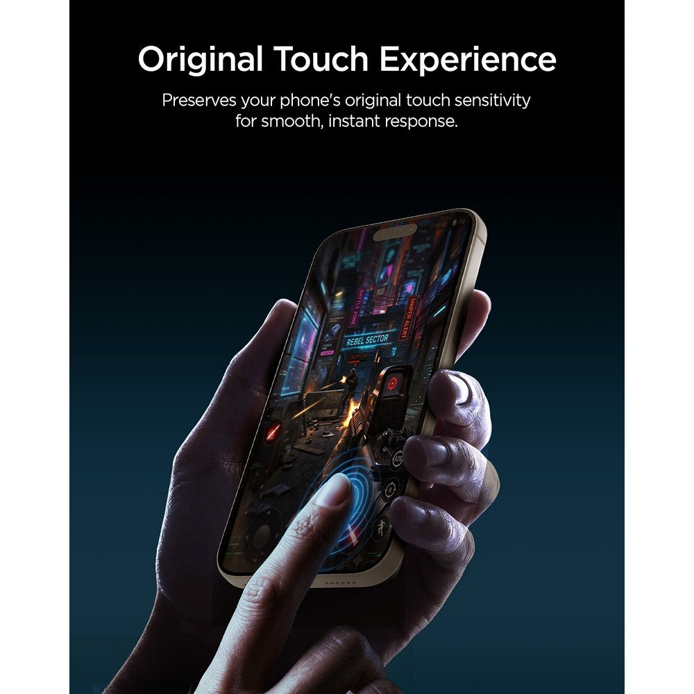 Spigen iPhone 18 Pro Skjermbeskytter Glas.tR EZ Fit Pro Privacy