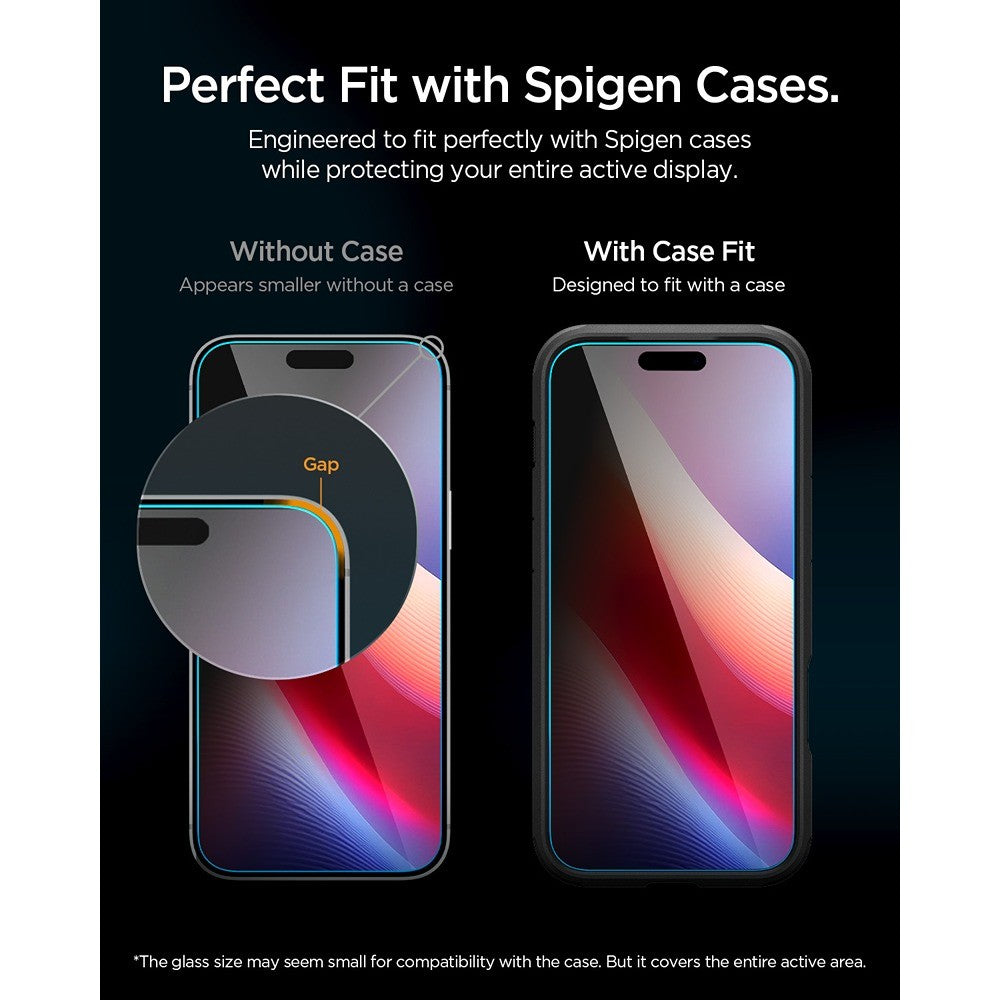 Spigen iPhone 18 Pro Skjermbeskytter Glas.tR EZ Fit Pro Privacy