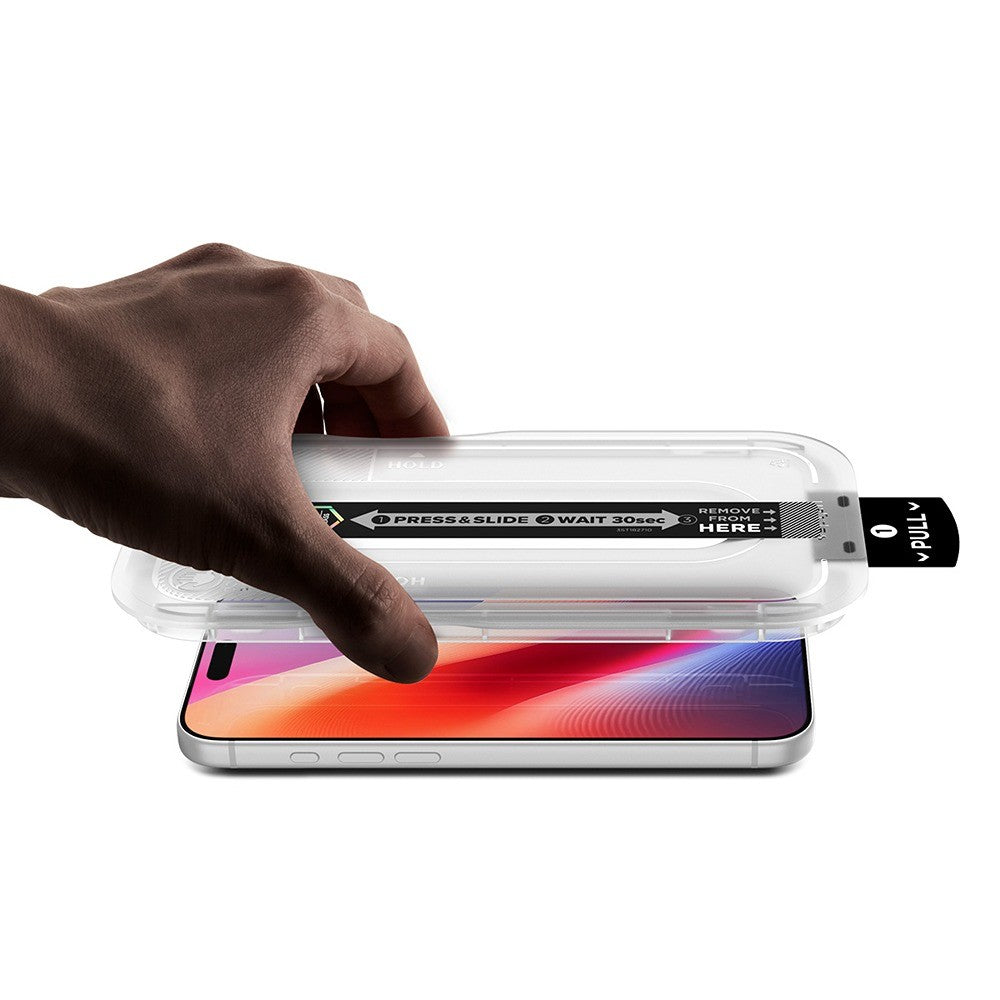 Spigen iPhone 18 Pro Skjermbeskytter Glas.tR EZ Fit Pro Privacy