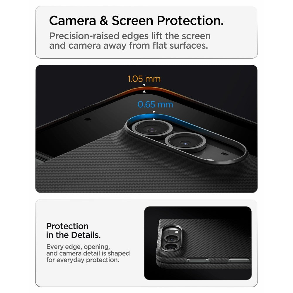 Spigen iPhone Duo Deksel Air Skin Aramid MagFit Svart