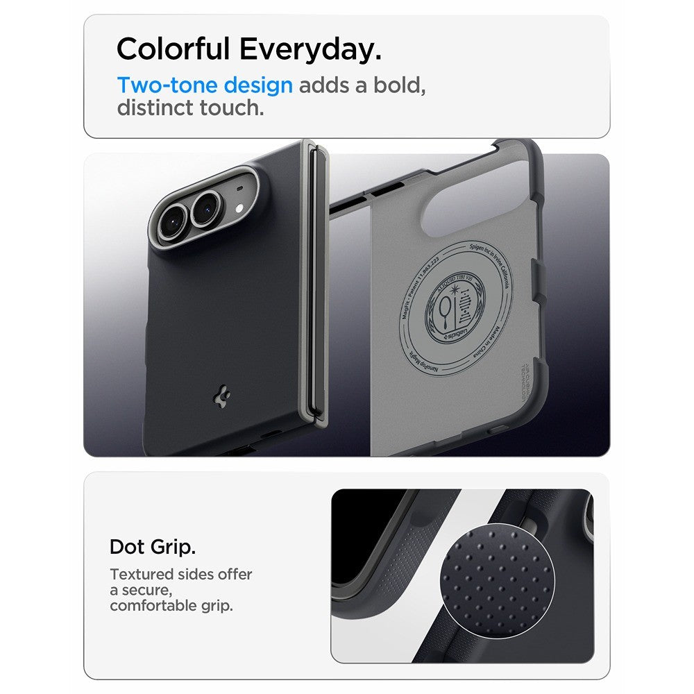 Spigen iPhone Duo Deksel Nano Pop MagFit svart sesam